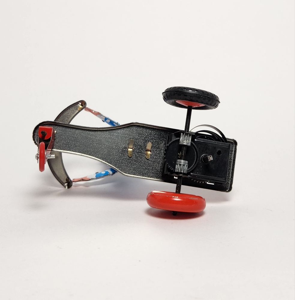 Lemezarugyar - Tin Lithographed Clown on Scooter Wind-up Toy