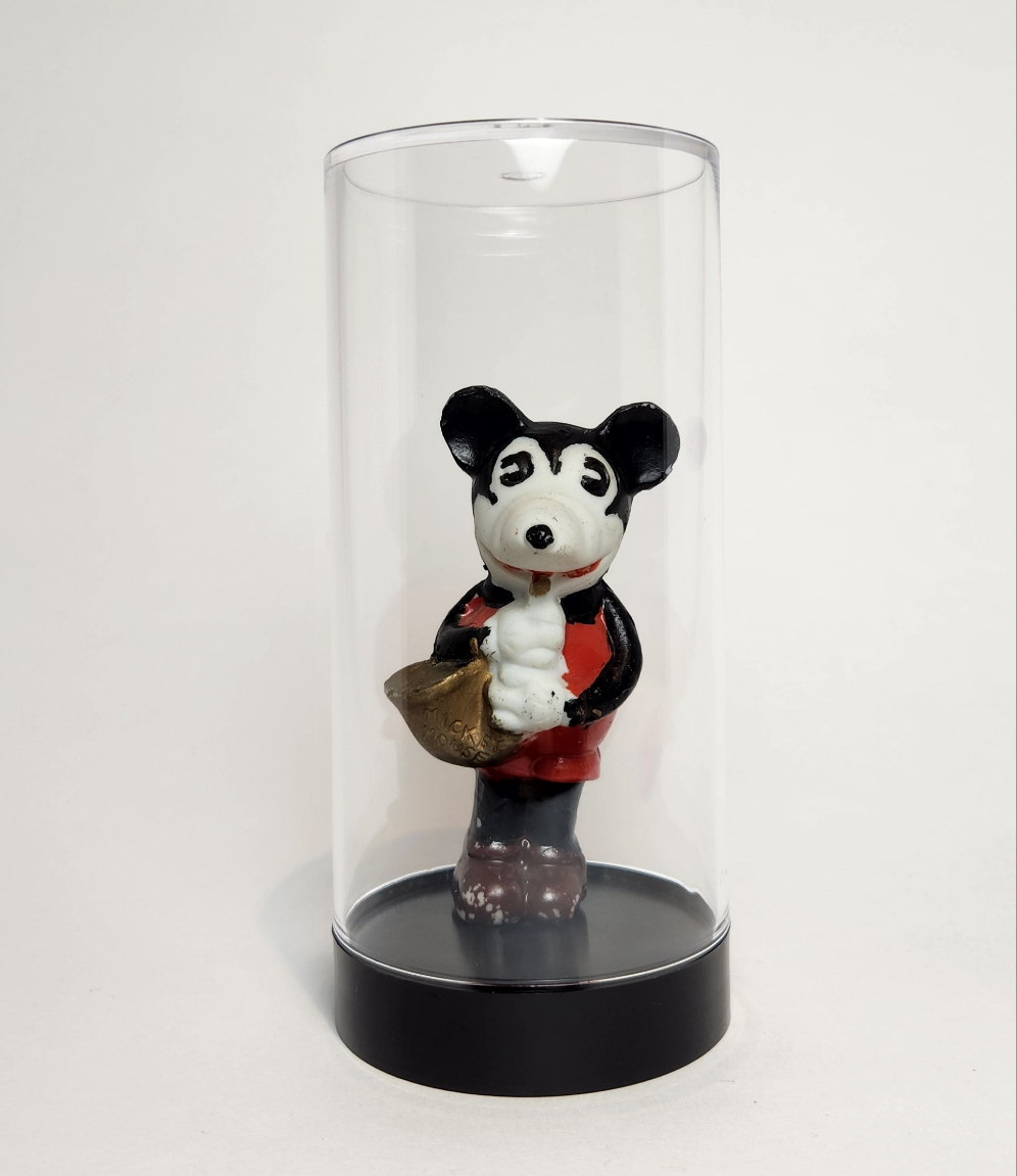 Porcelain Bisque Mickey Mouse Playing Horn Figurine 1930s