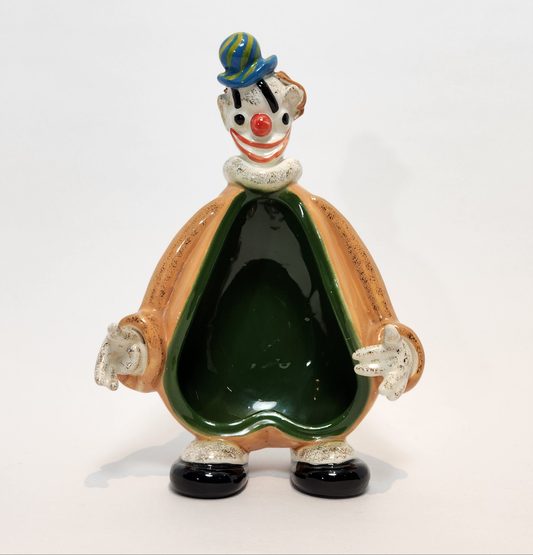 Enesco - Porcelain Clown Ashtray Figurine