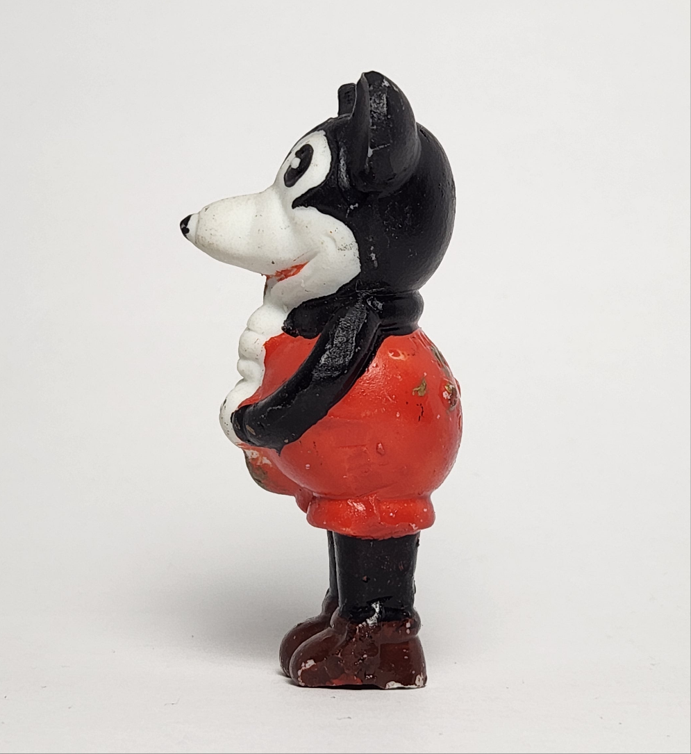 Porcelain Bisque Mickey Mouse Playing Horn Figurine 1930s