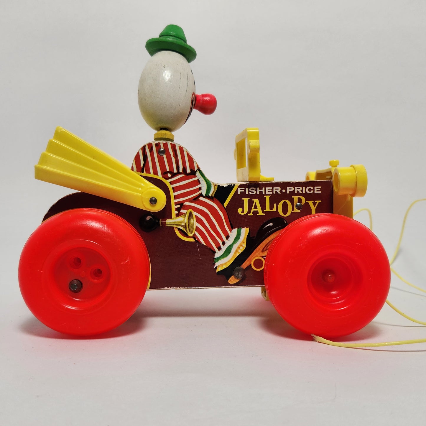 Fisher Price - Jolly Jalopy Clown Pull Toy 1965