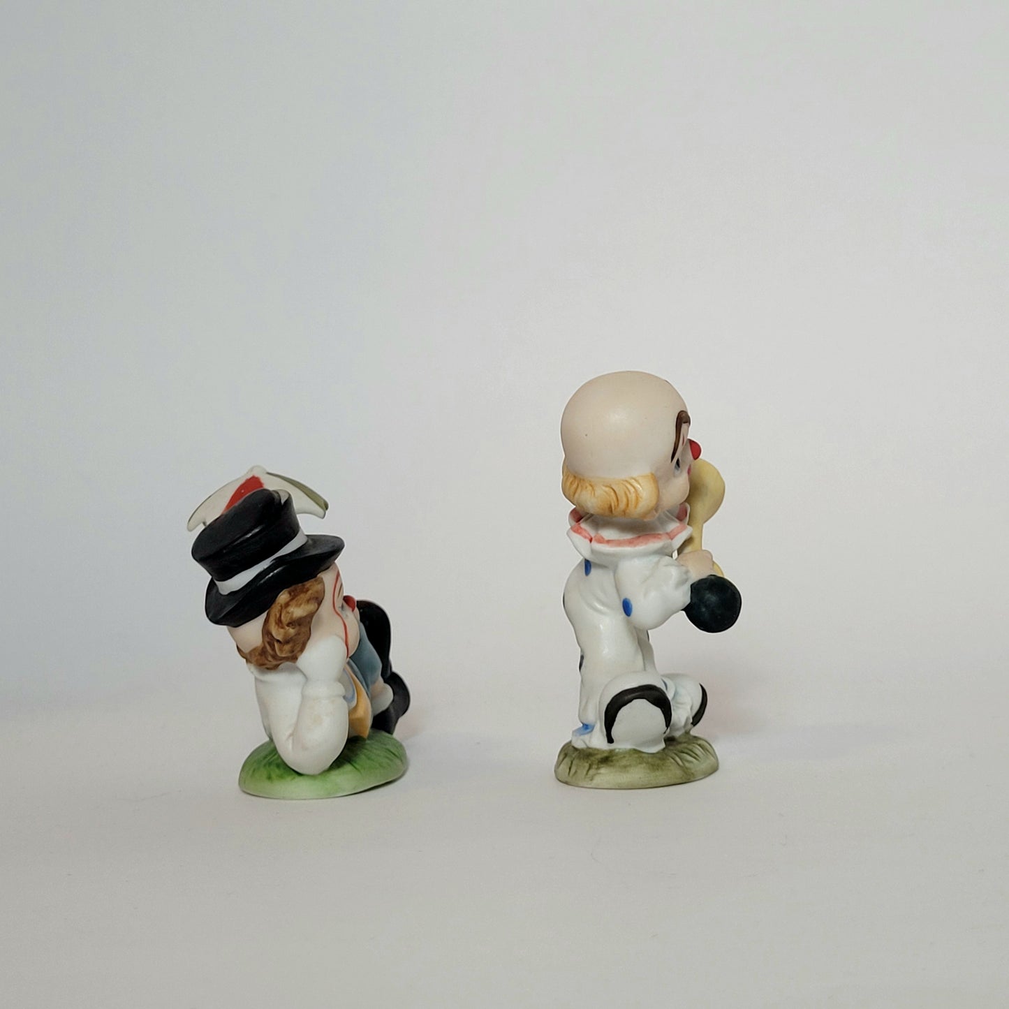 Lefton - Porcelain Clown Figurines (Set of 2) 1980s