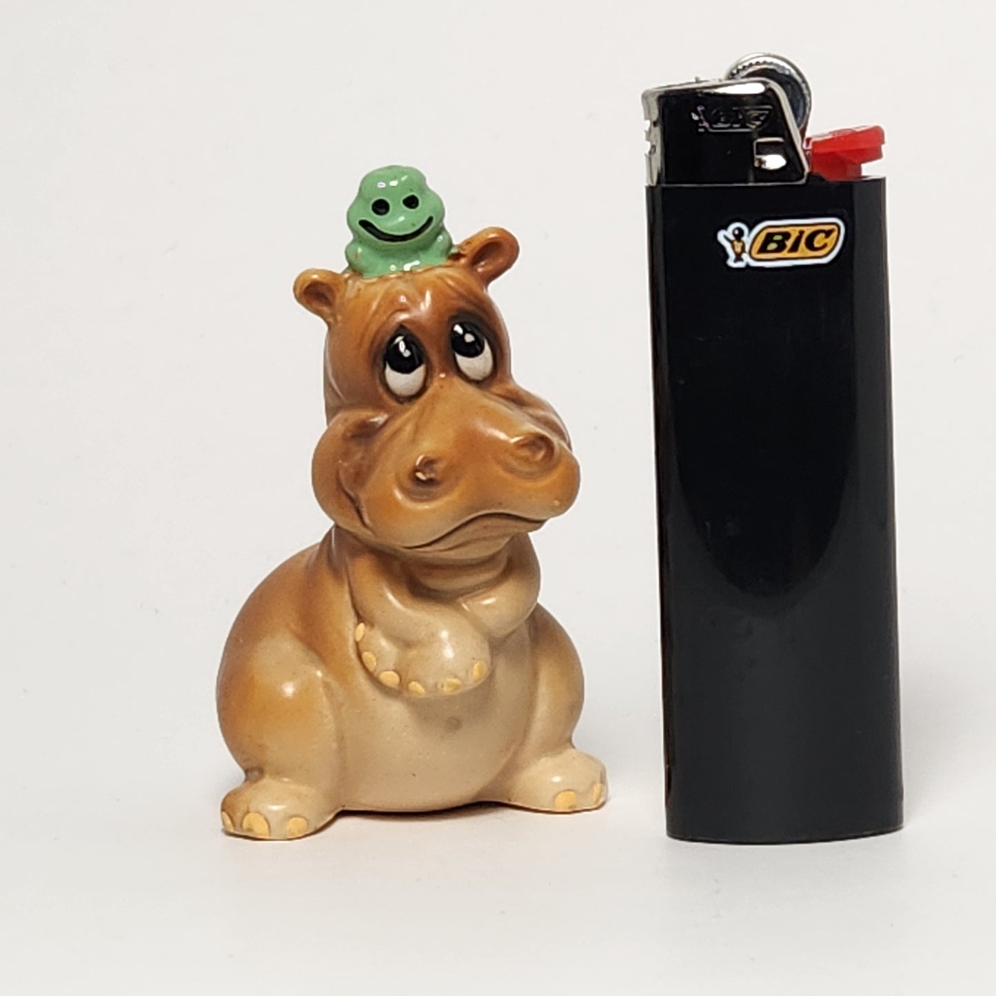 Josef Originals - Porcelain Hippo with Frog Figurine