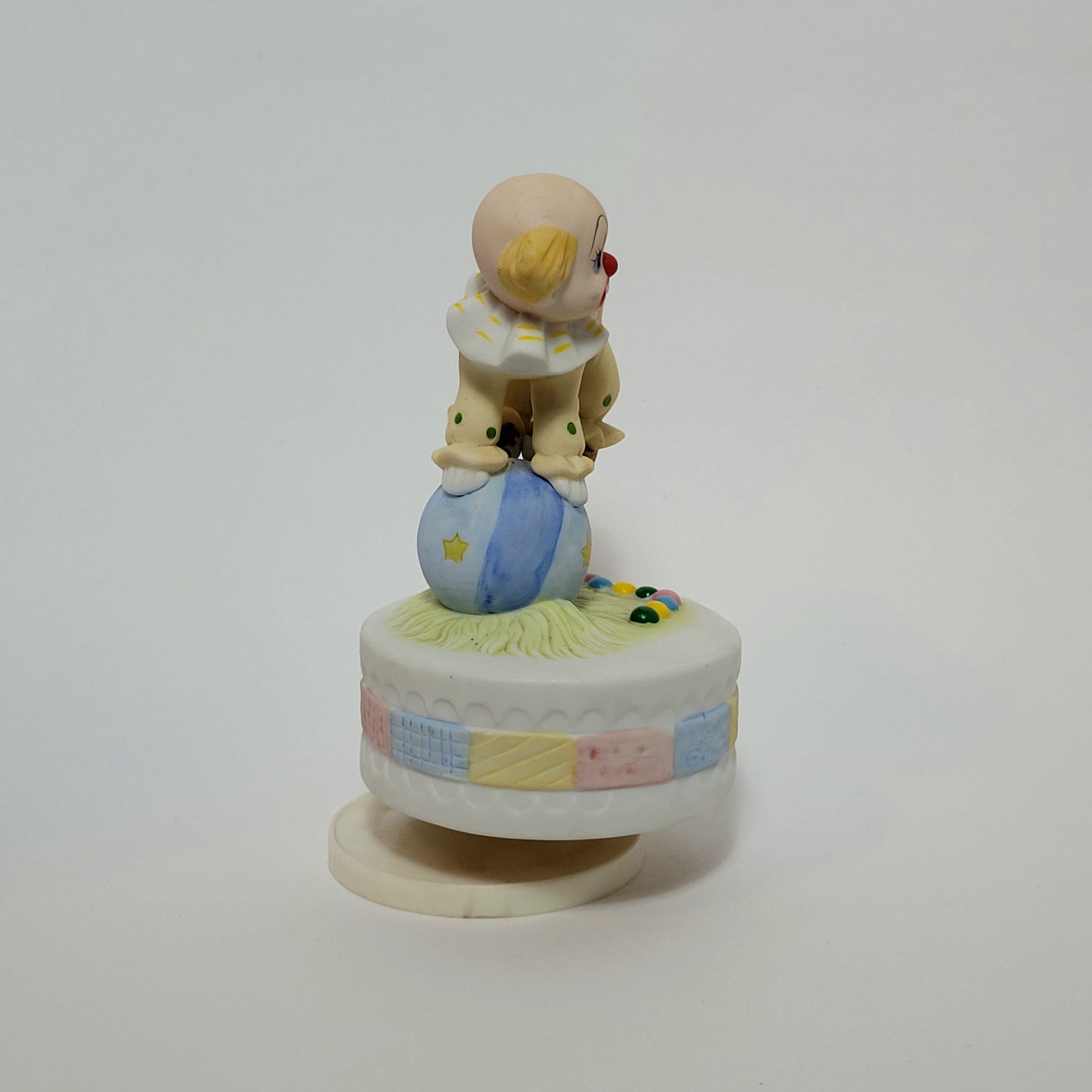Lefton - Porcelain Clown Rotating Music Box
