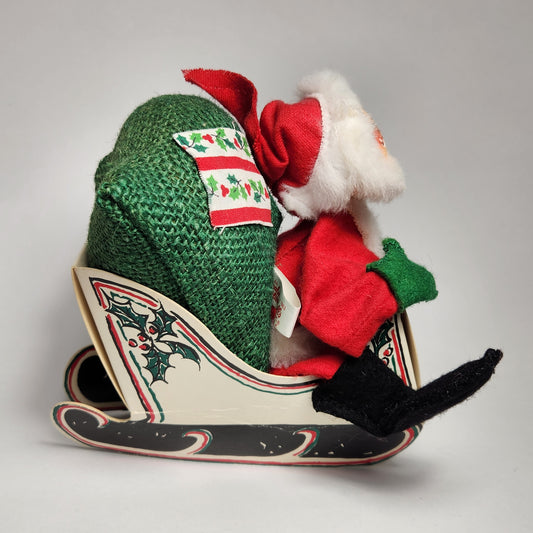 Annalee Mobilitee Dolls - Santa Claus Doll with Sleigh 1979