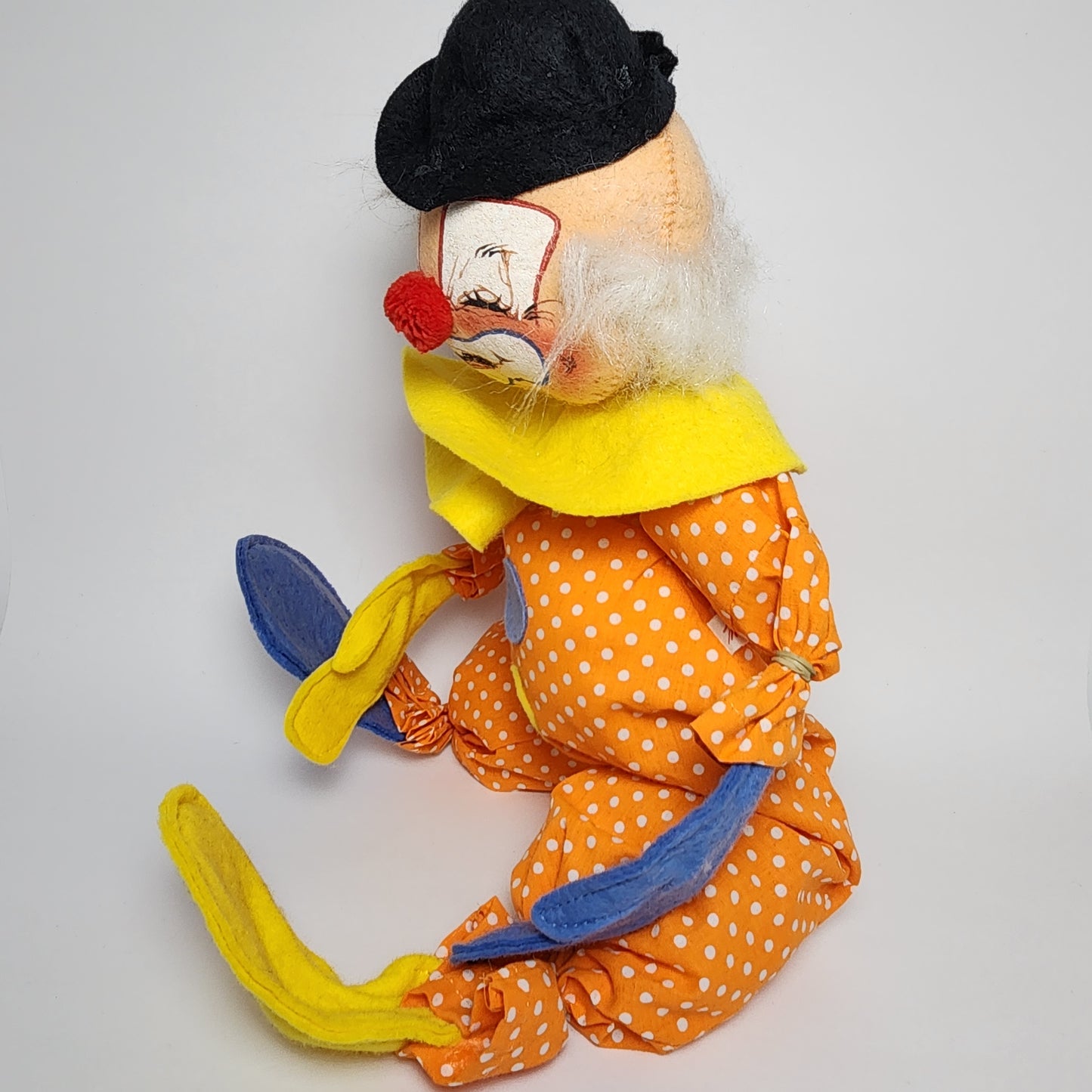 Annalee Mobilitee Orange Polkadot Clown Doll 1971