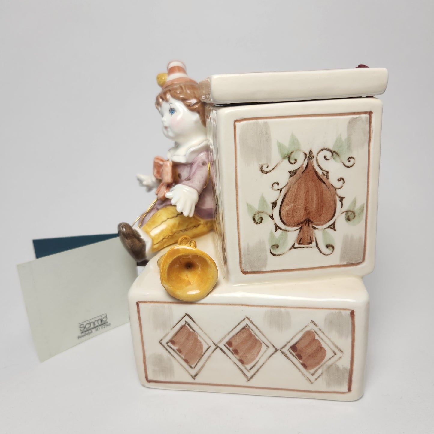 Schmid - Tsenekazu Yamada - Clown Doll and Teddy Bear Jack-in-the-Box Music Box 1983