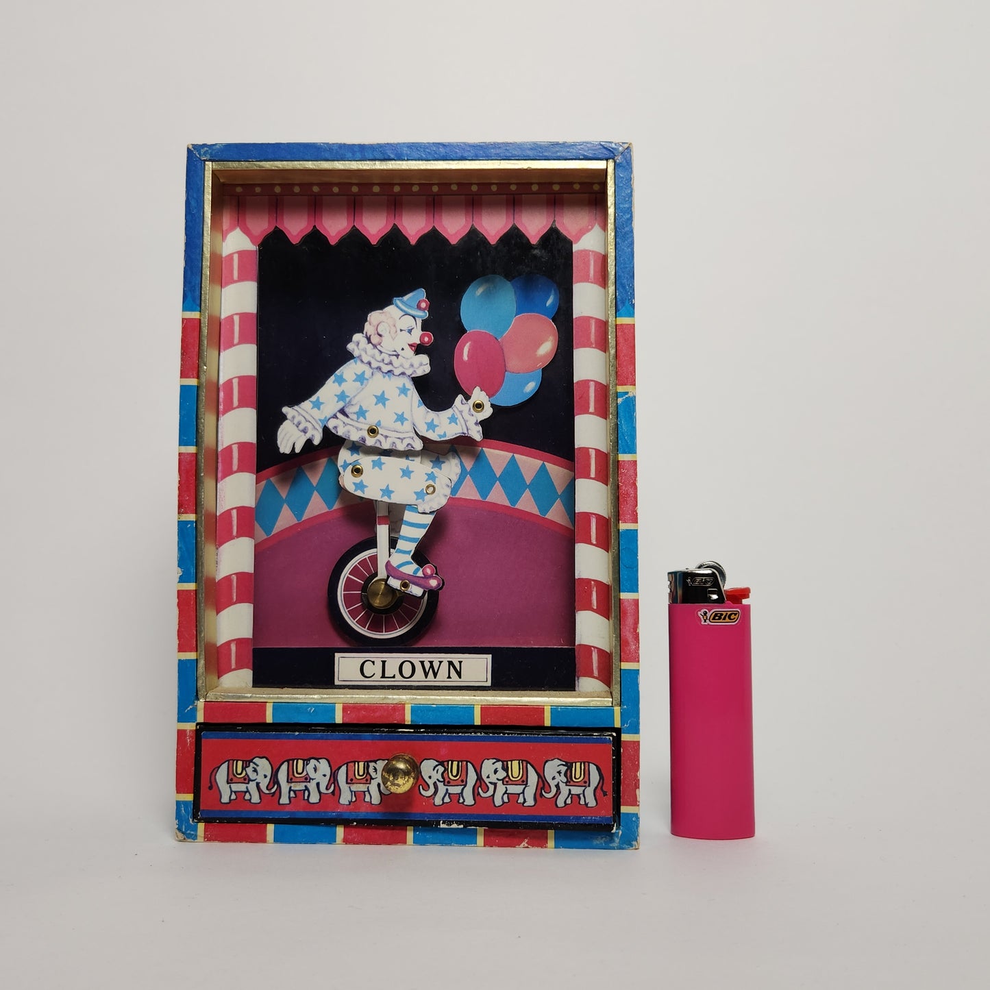 Otagiri - Circus Clown Jewelry Holder Music Box 1980