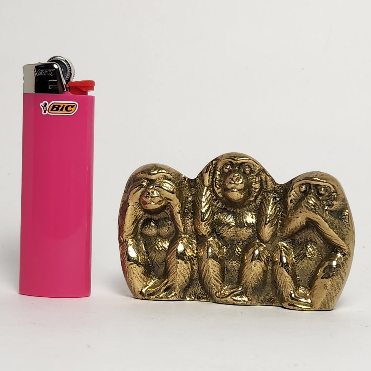 Three Wise Monkeys Brass Figurine
