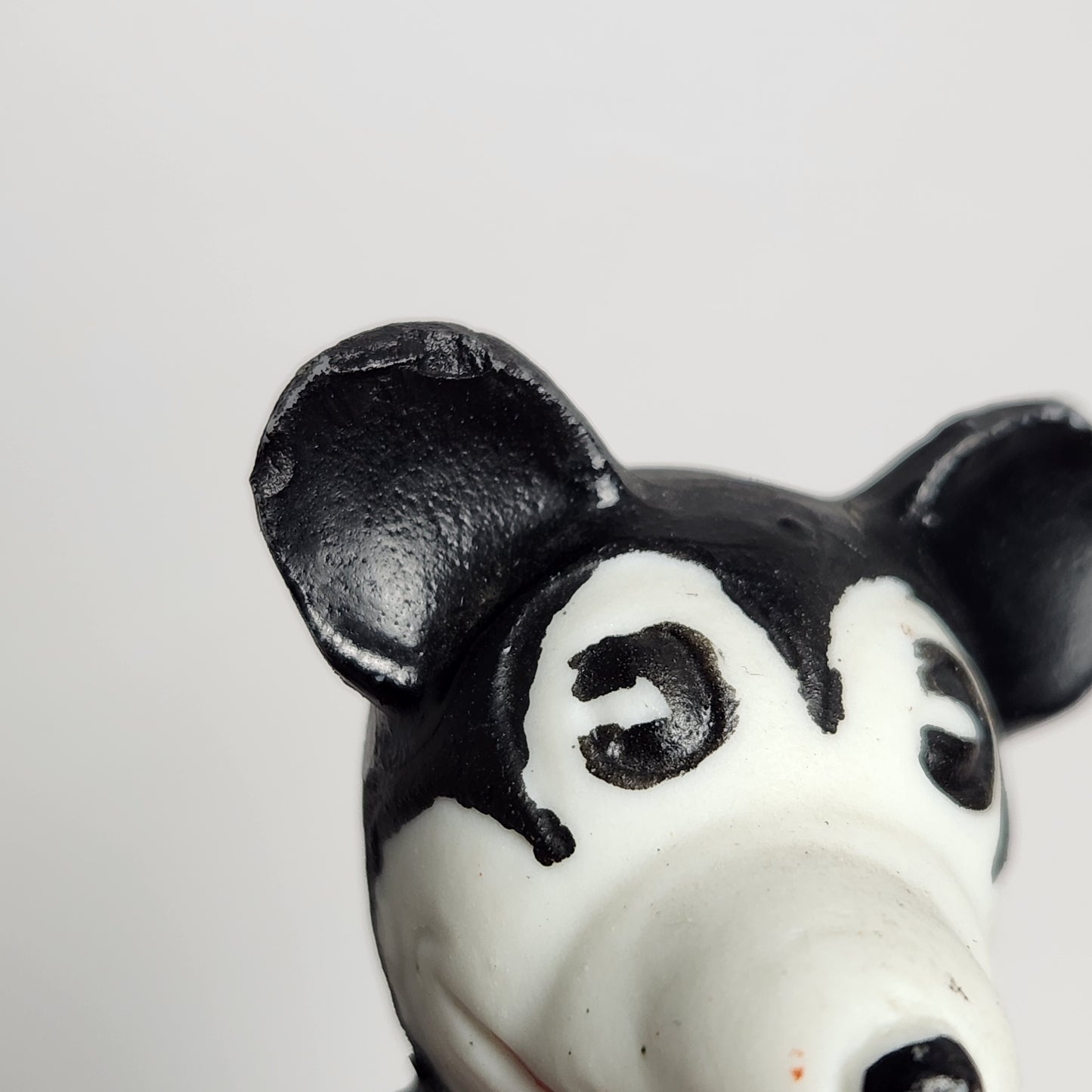Porcelain Bisque Mickey Mouse Playing Horn Figurine 1930s