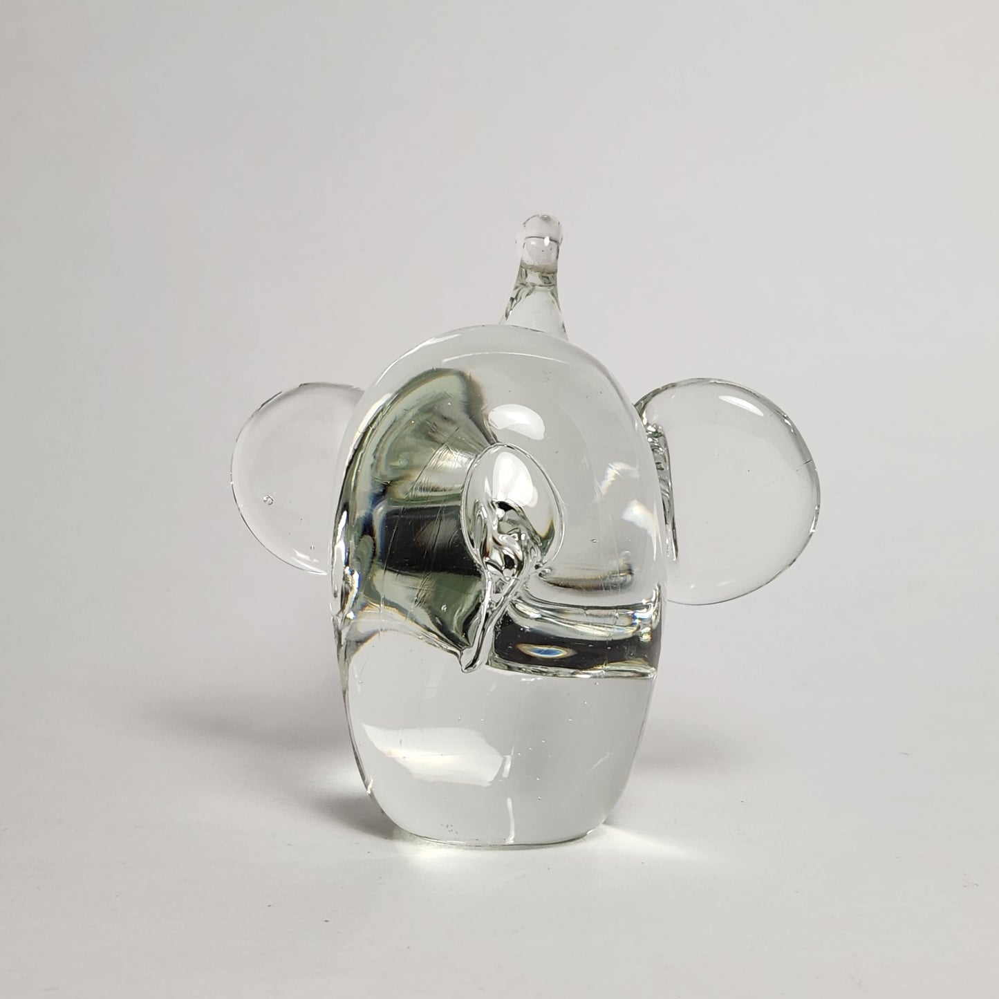 Clear Glass Elephant Figurine
