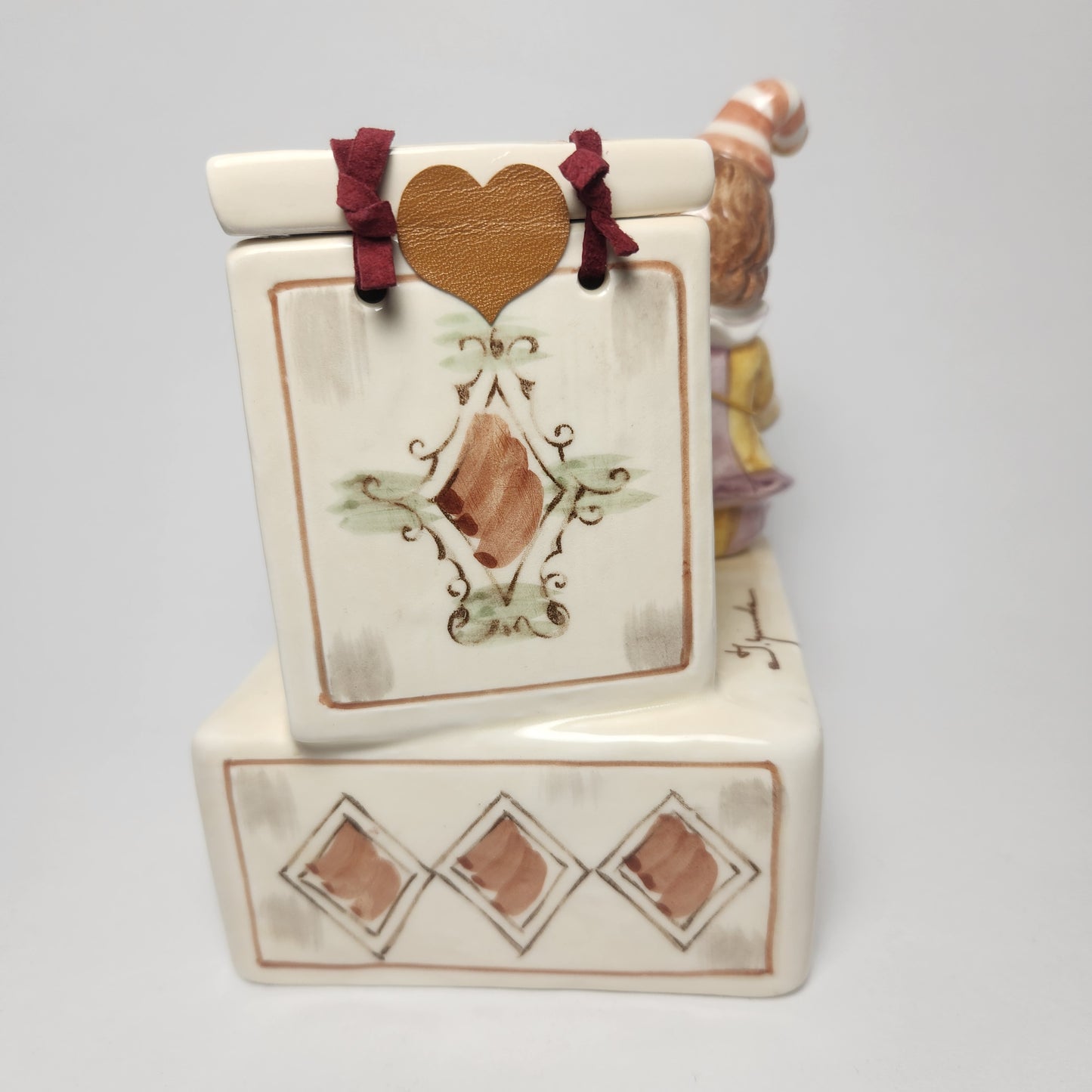 Schmid - Tsenekazu Yamada - Clown Doll and Teddy Bear Jack-in-the-Box Music Box 1983