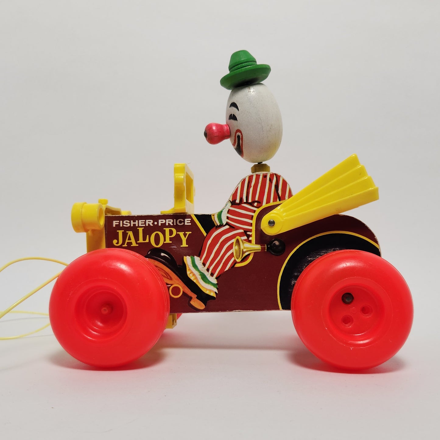 Fisher Price - Jolly Jalopy Clown Pull Toy 1965