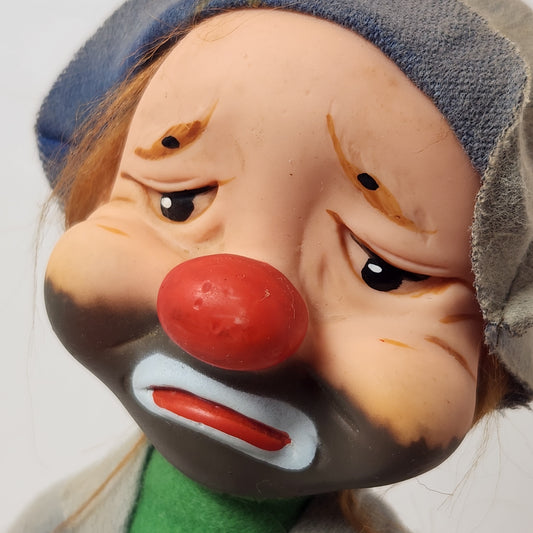 KAMAR - "Jock The Hobo" Sad Clown Japan Plush Doll with Vinyl Face 1966