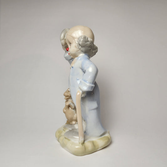 Price Products - Porcelain Clown with Cane & Dog Figurine