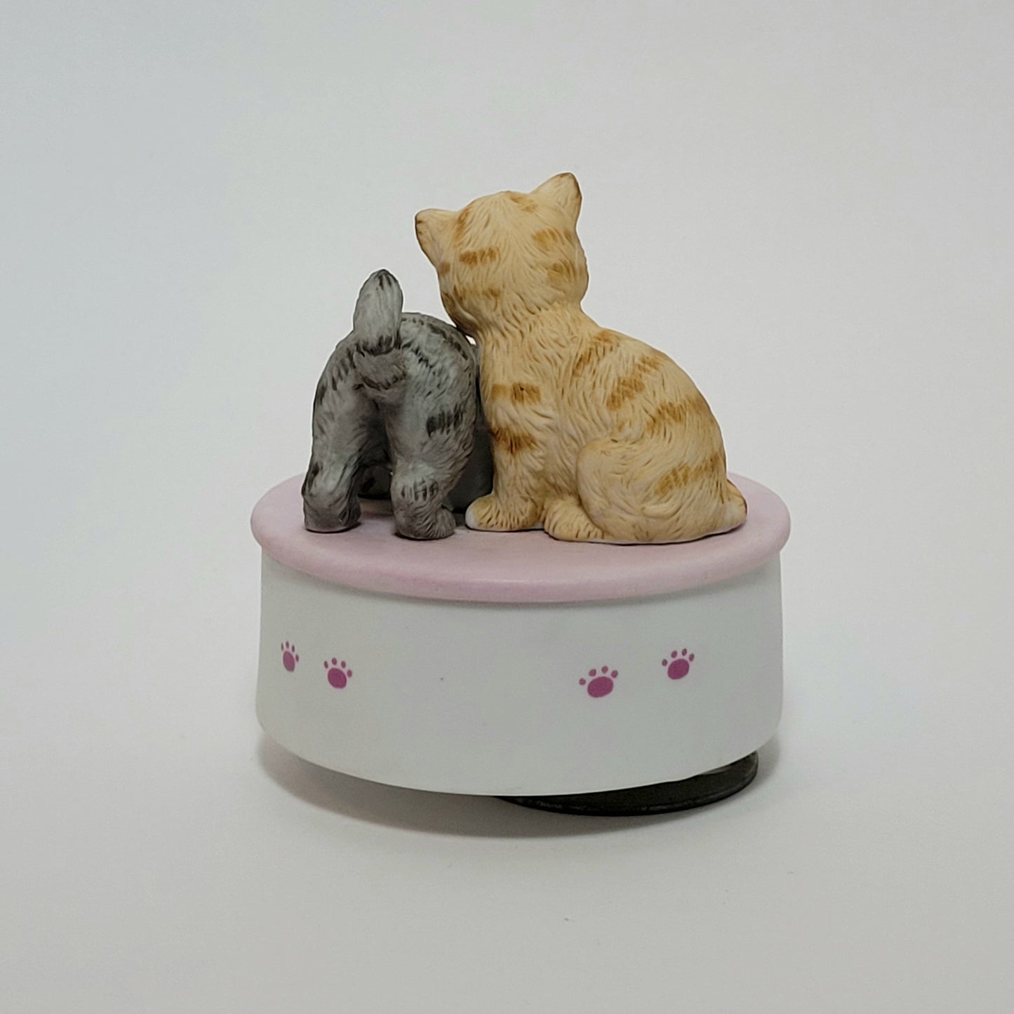 San Francisco Music Box Company - Porcelain Tabby Kittens Music Box 1990