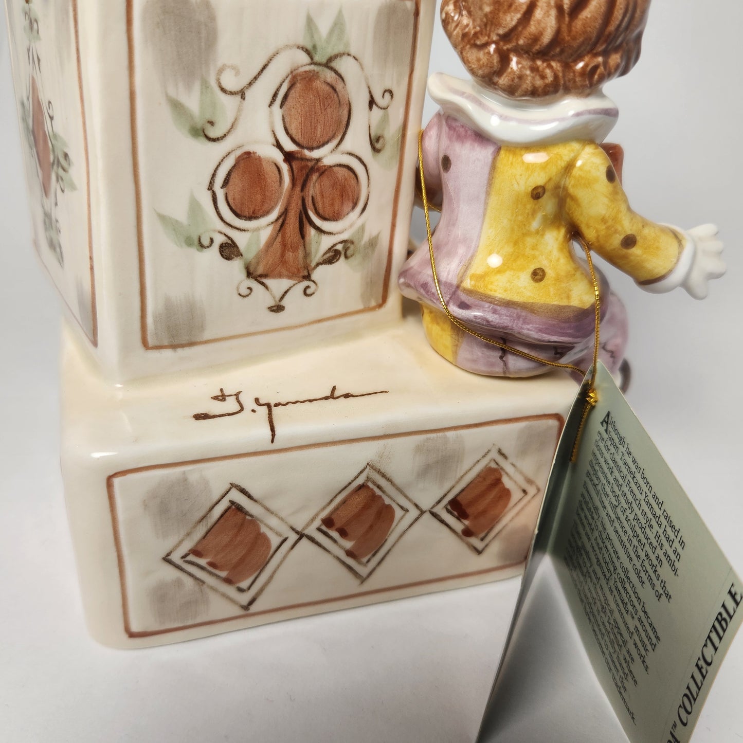 Schmid - Tsenekazu Yamada - Clown Doll and Teddy Bear Jack-in-the-Box Music Box 1983