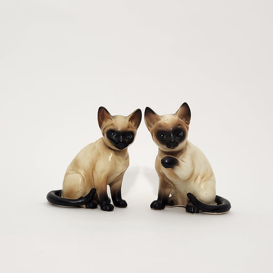 Lefton - Porcelain Siamese Cat Figurines Set of 2