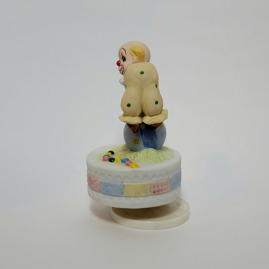 Lefton - Porcelain Clown Rotating Music Box
