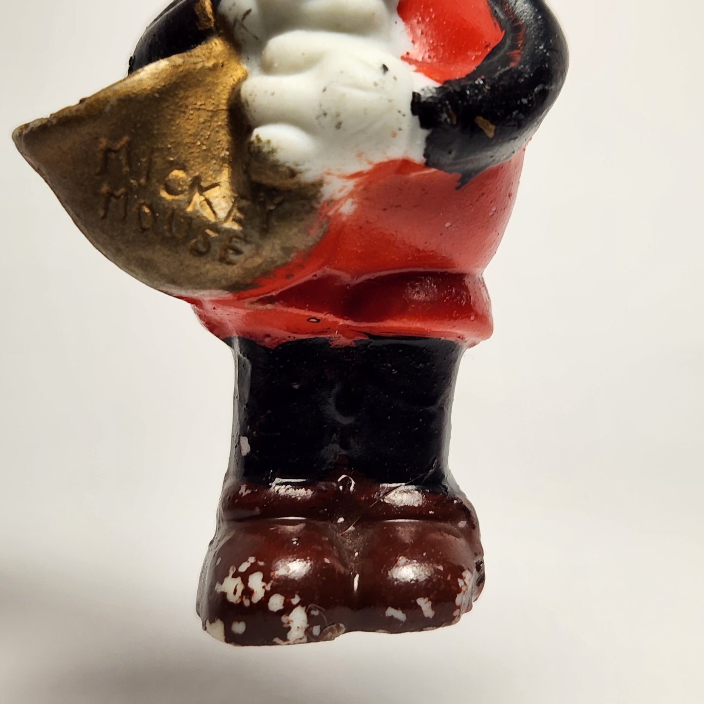 Porcelain Bisque Mickey Mouse Playing Horn Figurine 1930s