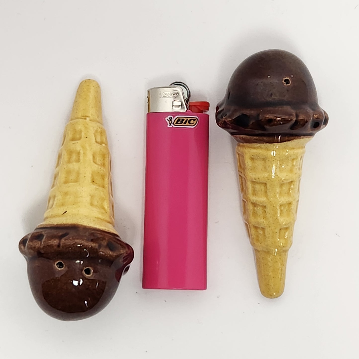 Chocolate Ice Cream Cones Salt and Pepper Shaker Set