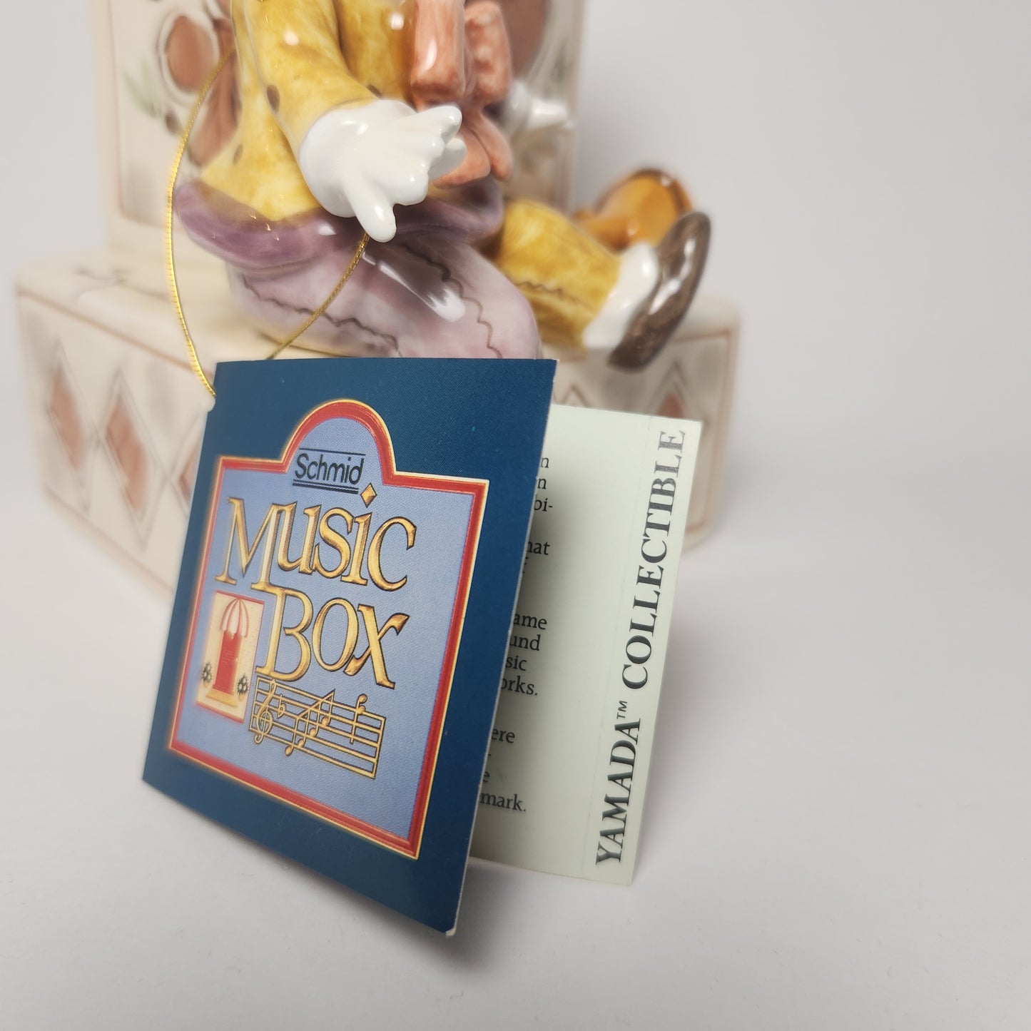 Schmid - Tsenekazu Yamada - Clown Doll and Teddy Bear Jack-in-the-Box Music Box 1983