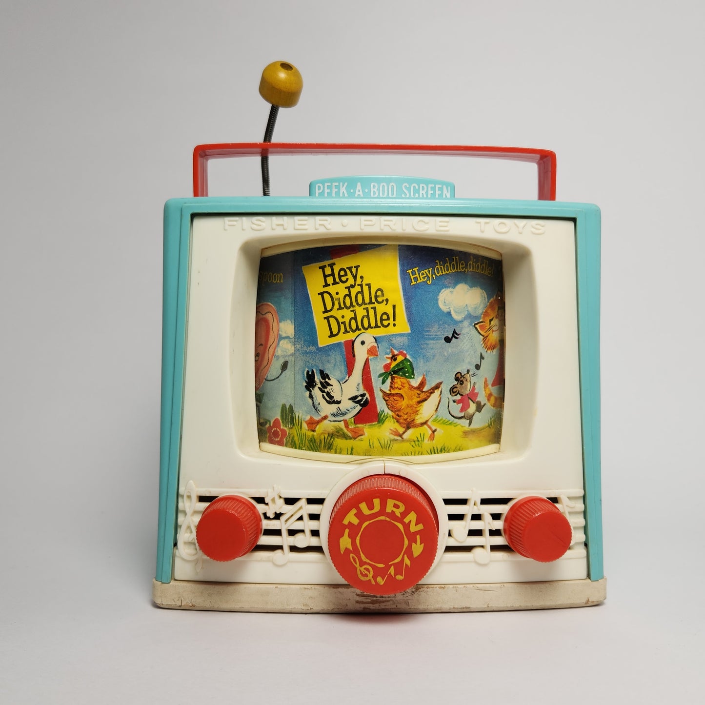 Fisher Price - Hey Diddle Diddle Musical Movement TV Music Box 1964