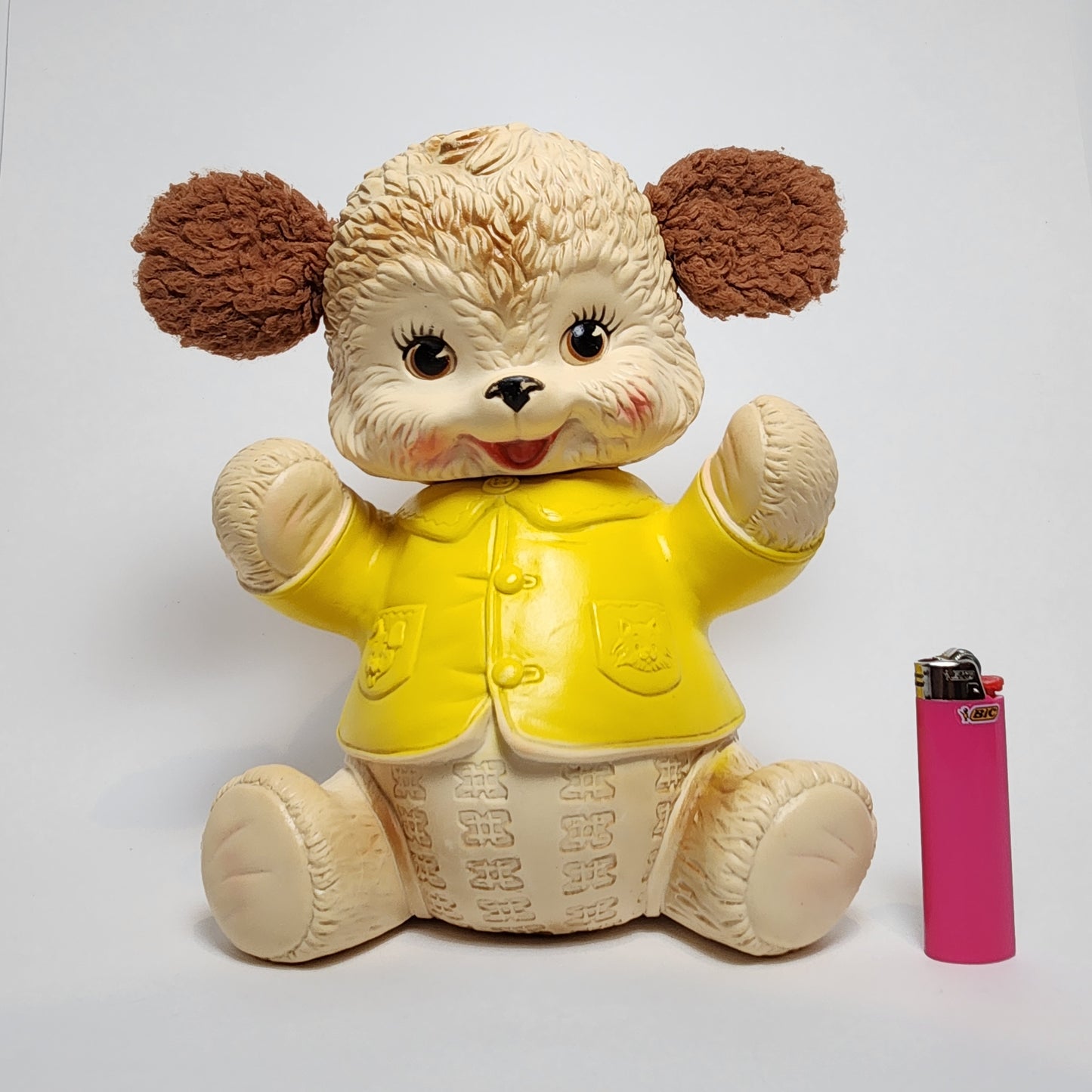 Arrow Rubber and Plastics Corporation - Edward Mobley - Yellow Bear Rubber Squeak Toy 1962