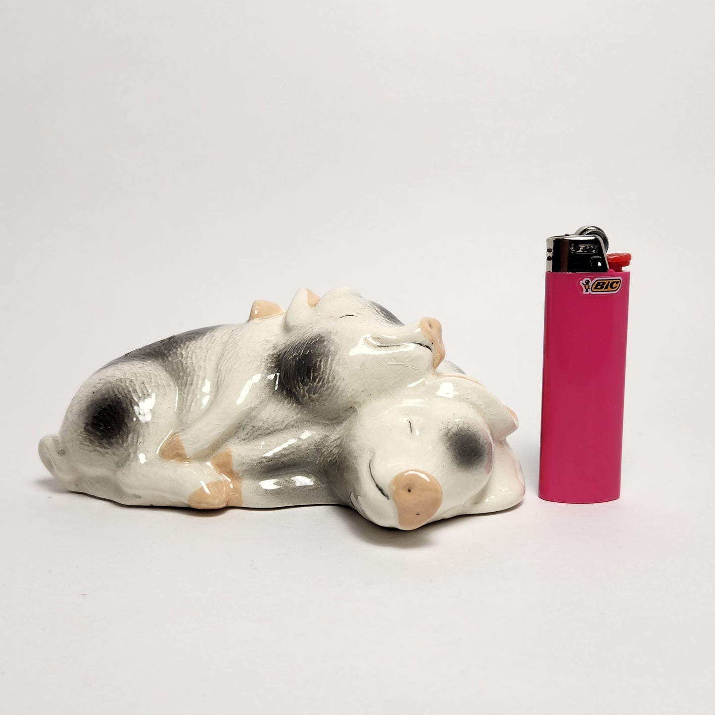 Ceramic Sleeping Pigs Figurine