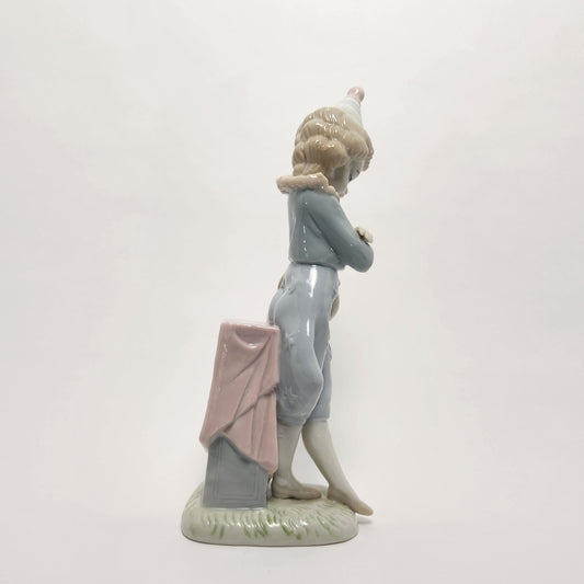 Alfretto - Porcelain Sad Clown Girl with French Horn Figurine