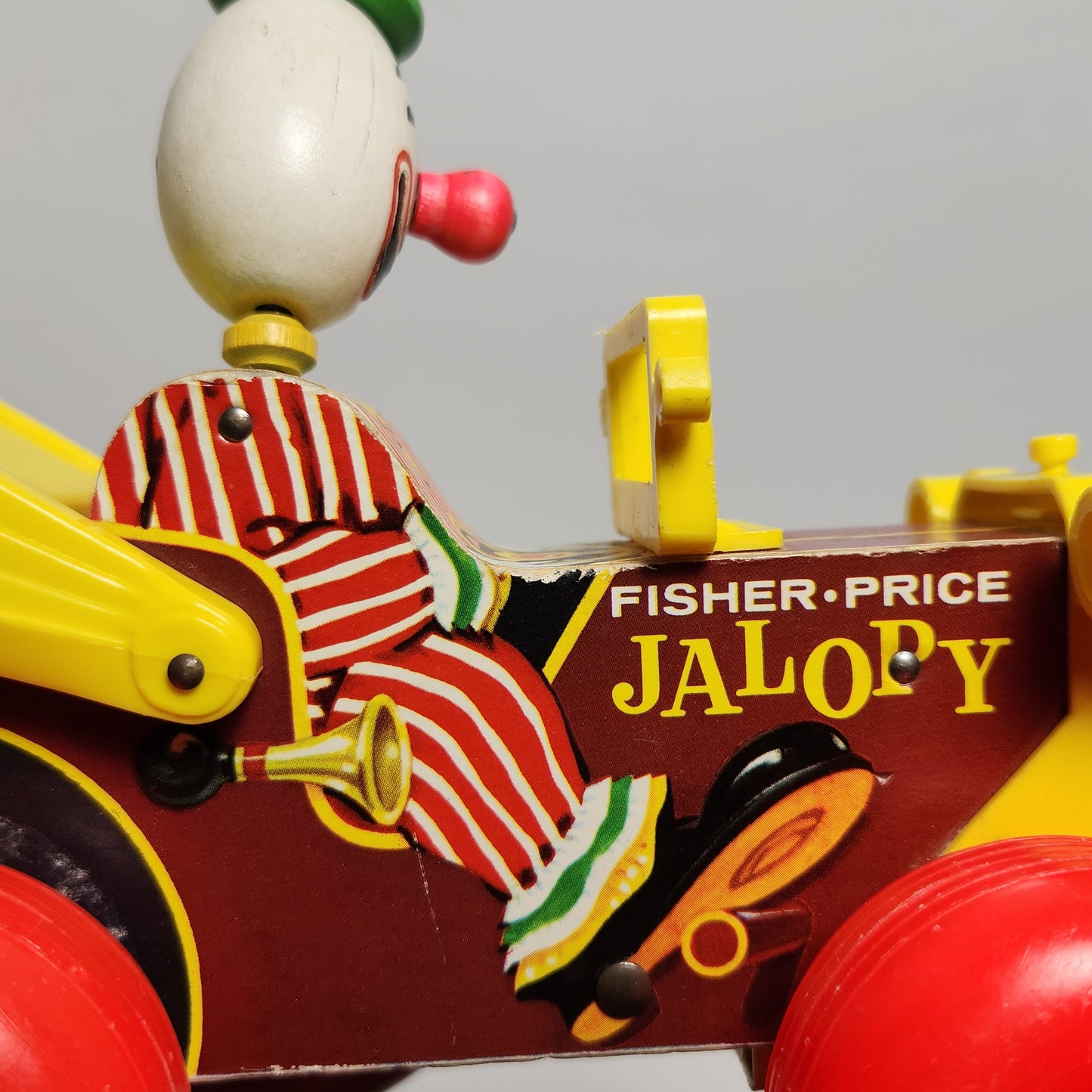 Fisher Price - Jolly Jalopy Clown Pull Toy 1965