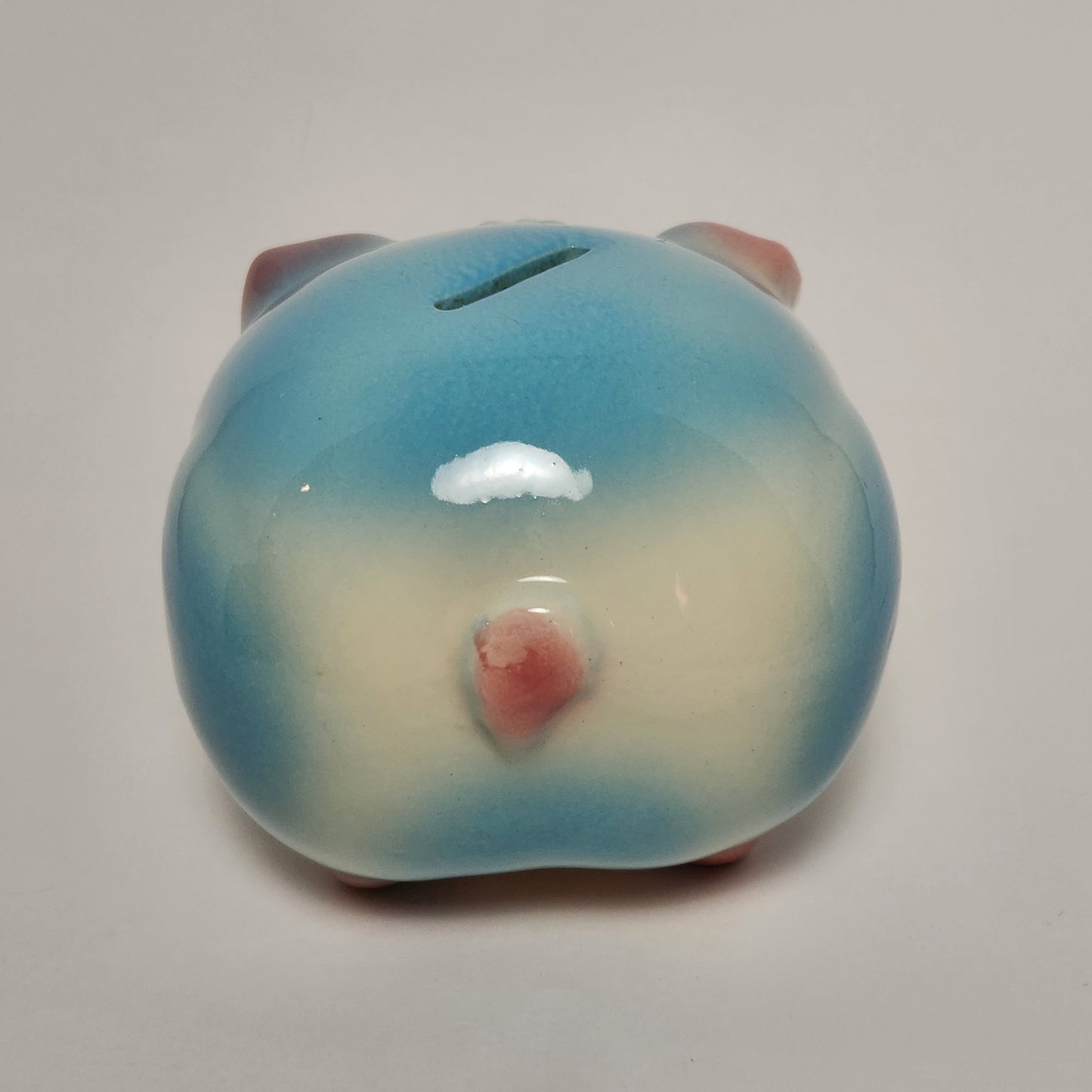 Hull Leeds - Blue Corky Pig Ceramic Piggy Bank 1957