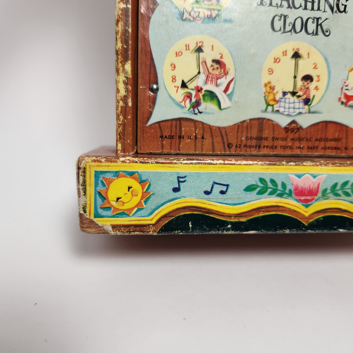 Fisher Price - Musical Tick Tock Clock Toy 1962