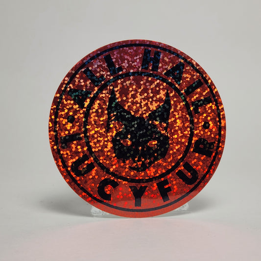 BANGcreated! - All Hail Lucyfur 3" Round Glitter Sticker
