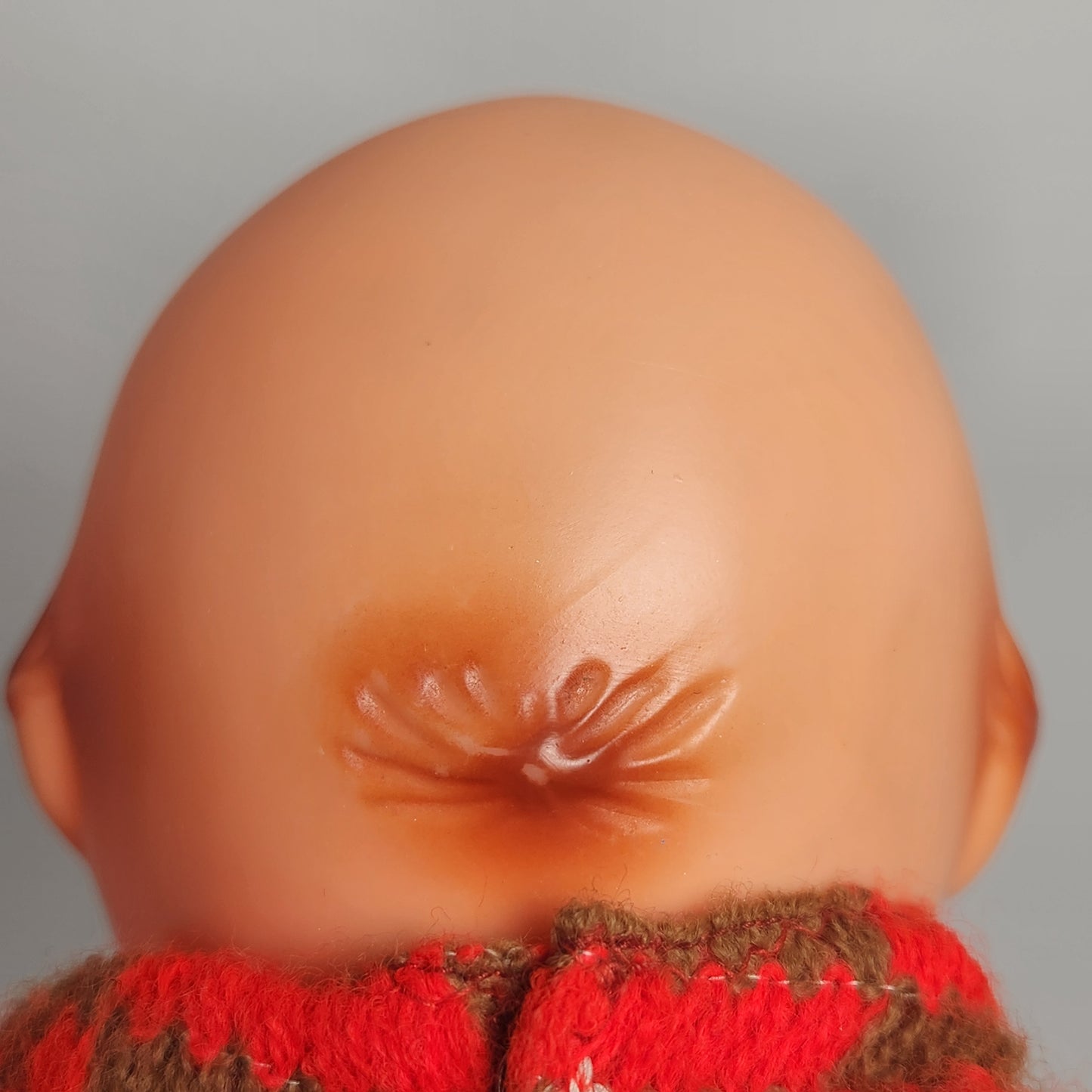 Kewpie 8" Rubber Squeak Doll with Crocheted Dress