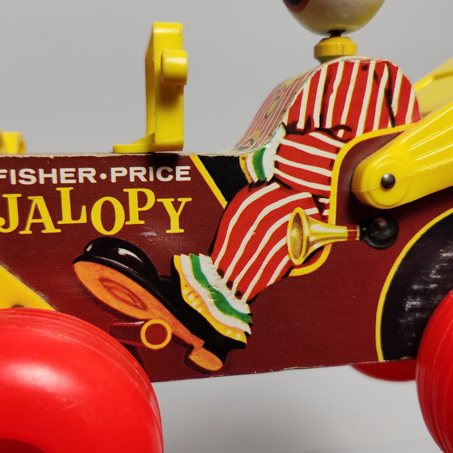 Fisher Price - Jolly Jalopy Clown Pull Toy 1965