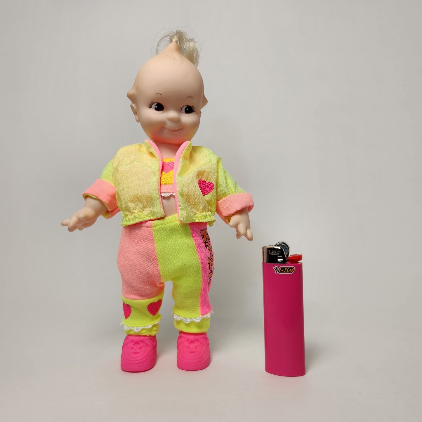 Roseart - Kewpie 8" Rubber Doll with Neon Outfit 1993