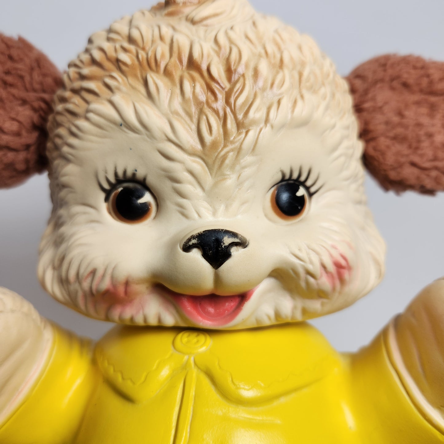 Arrow Rubber and Plastics Corporation - Edward Mobley - Yellow Bear Rubber Squeak Toy 1962