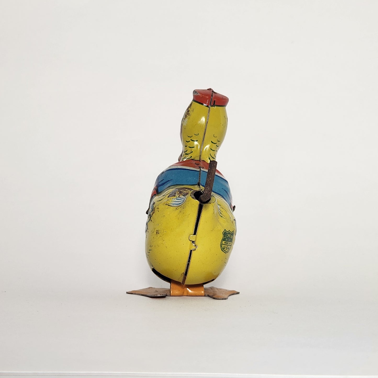 J. Chein & Company - Tin Lithographed Windup Sailor Duck Toy 1930s