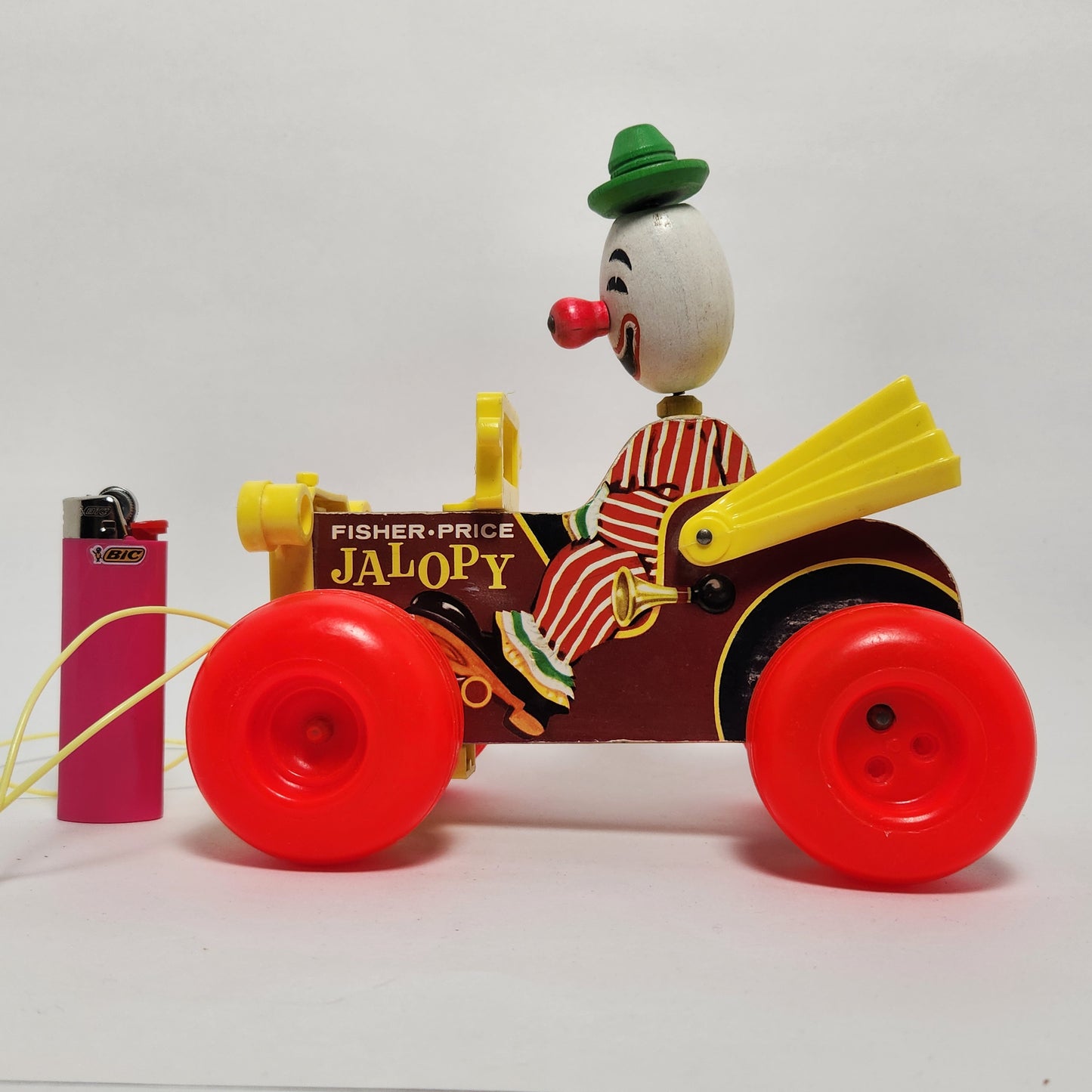 Fisher Price - Jolly Jalopy Clown Pull Toy 1965