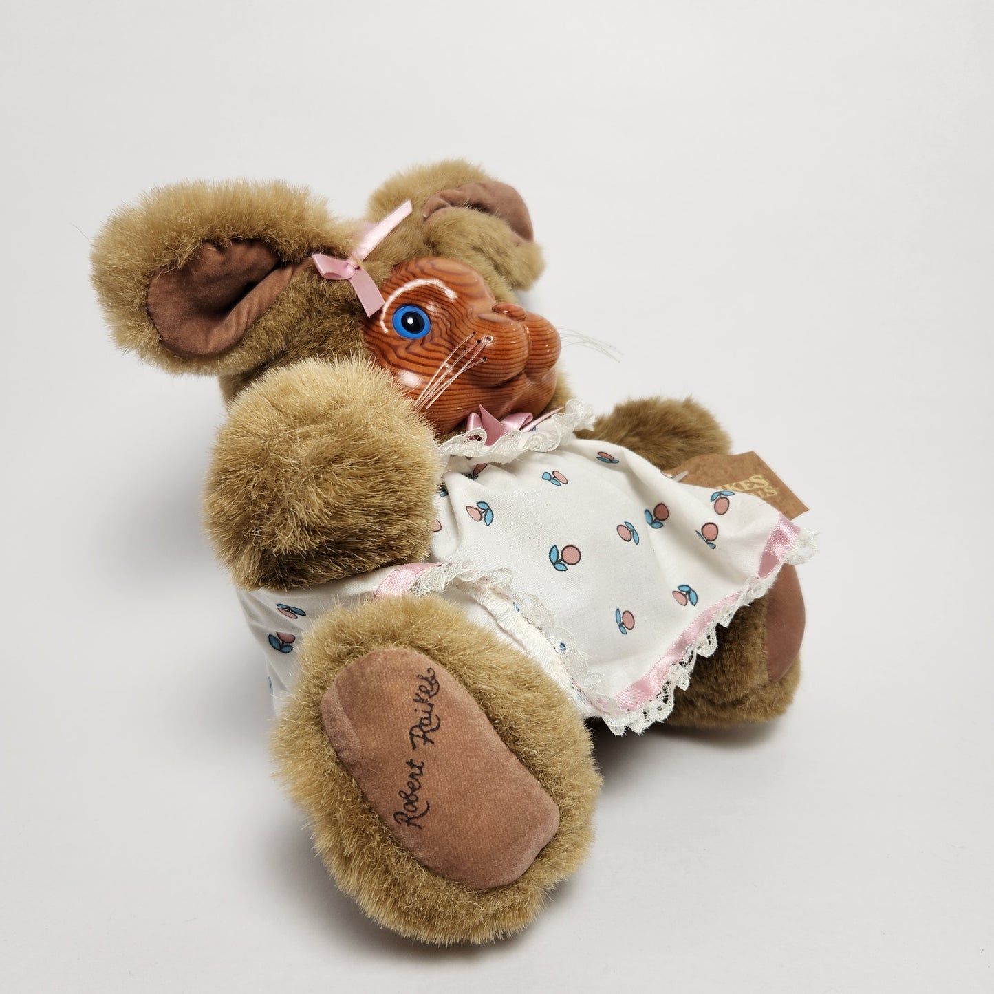 Raikes Originals - Robert Raikes - Rabbit with Wooden Face Plush Doll 1988
