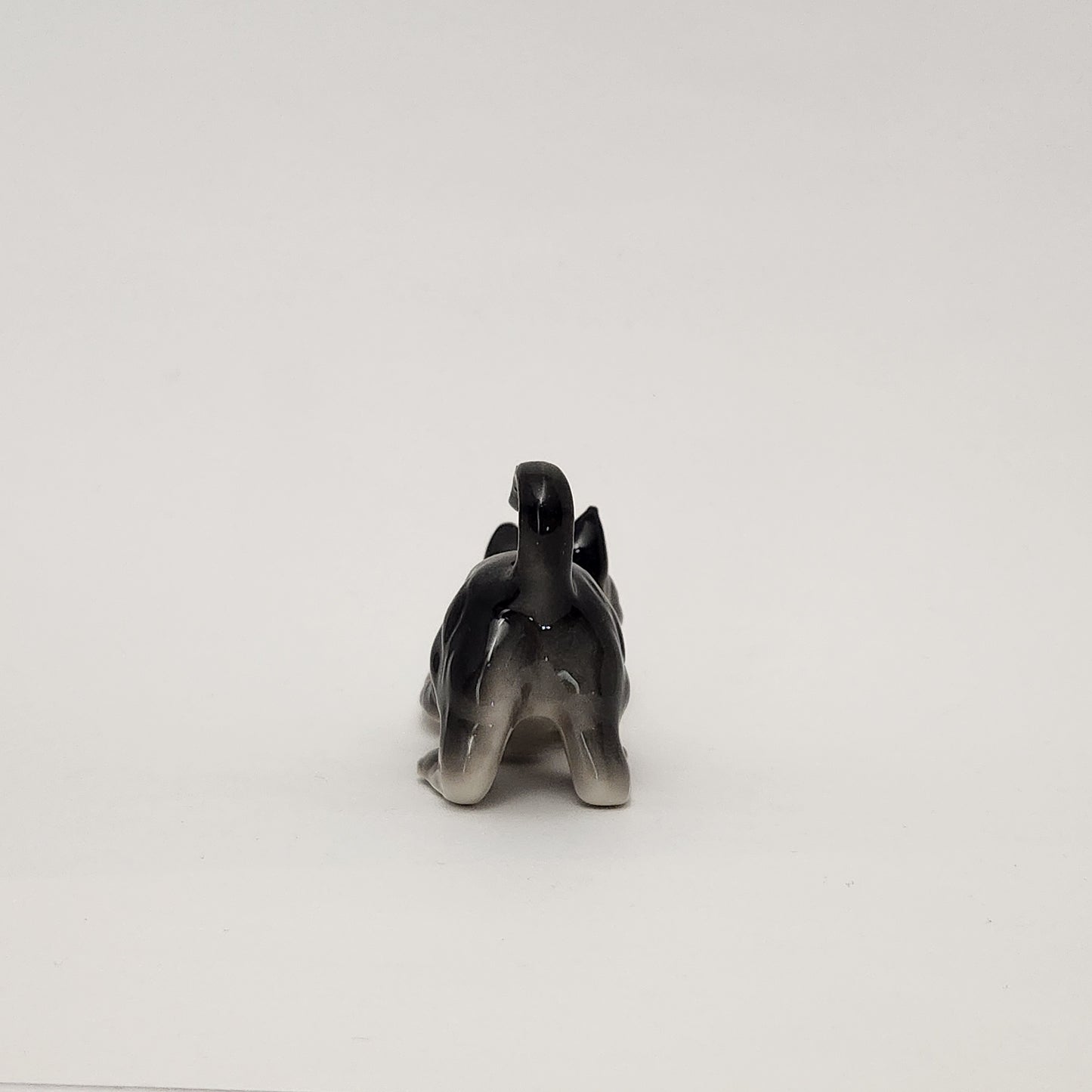 Grey Ceramic Tabby Cat Figurines x3