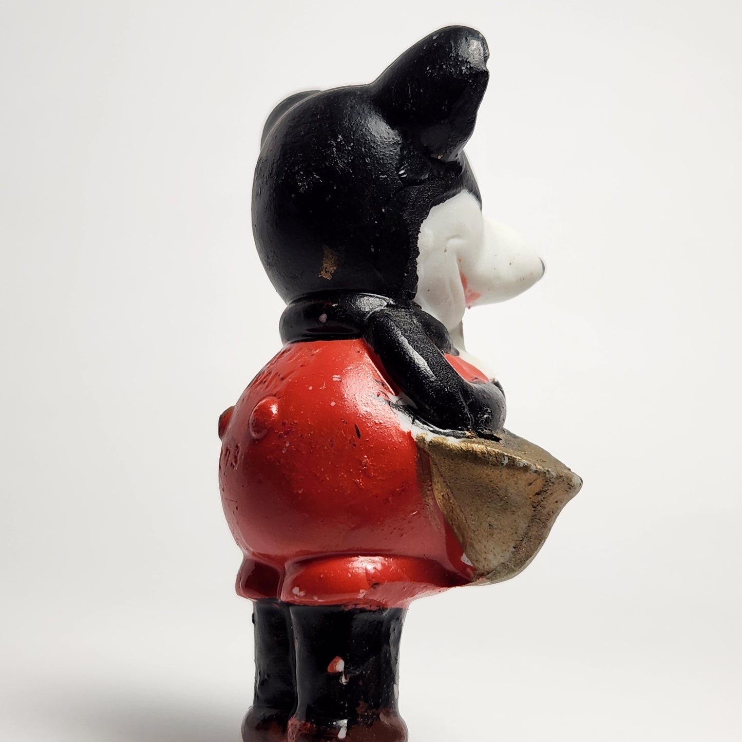 Porcelain Bisque Mickey Mouse Playing Horn Figurine 1930s