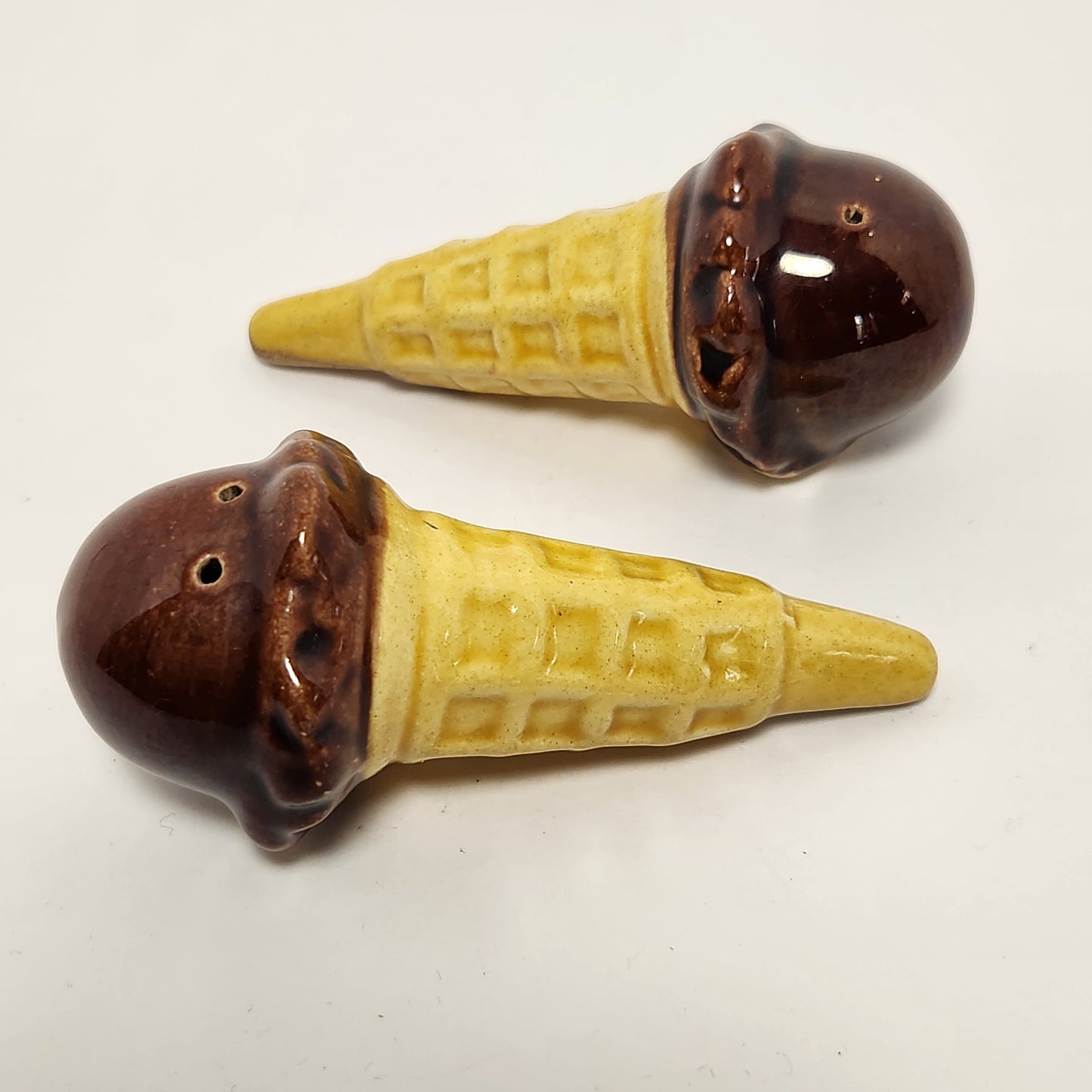 Chocolate Ice Cream Cones Salt and Pepper Shaker Set