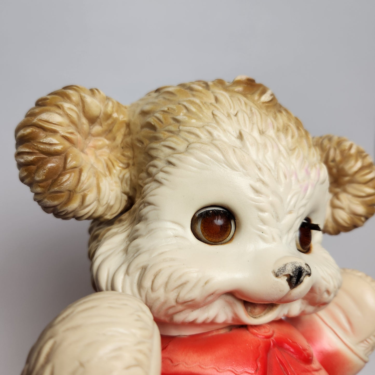 Arrow Rubber and Plastics Corporation - Edward Mobley - Red Bear Rubber Squeak Toy 1962