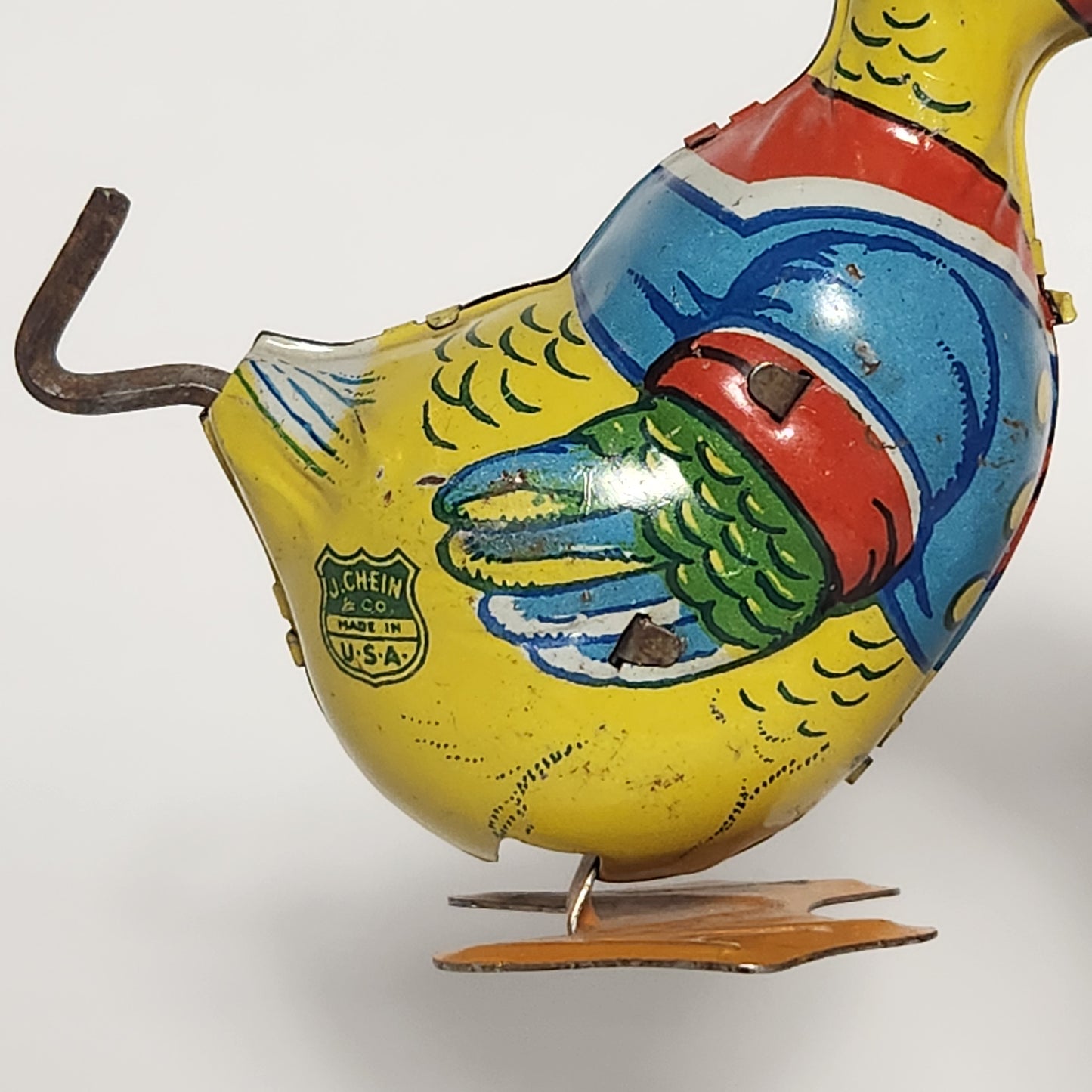 J. Chein & Company - Tin Lithographed Windup Sailor Duck Toy 1930s
