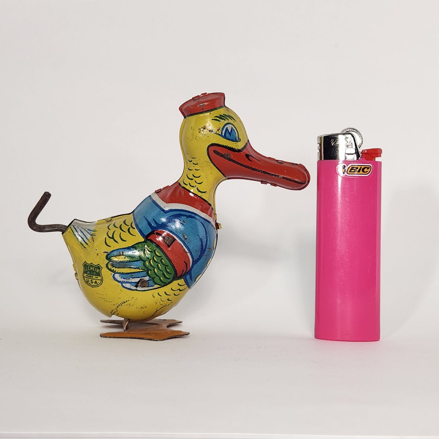 J. Chein & Company - Tin Lithographed Windup Sailor Duck Toy 1930s