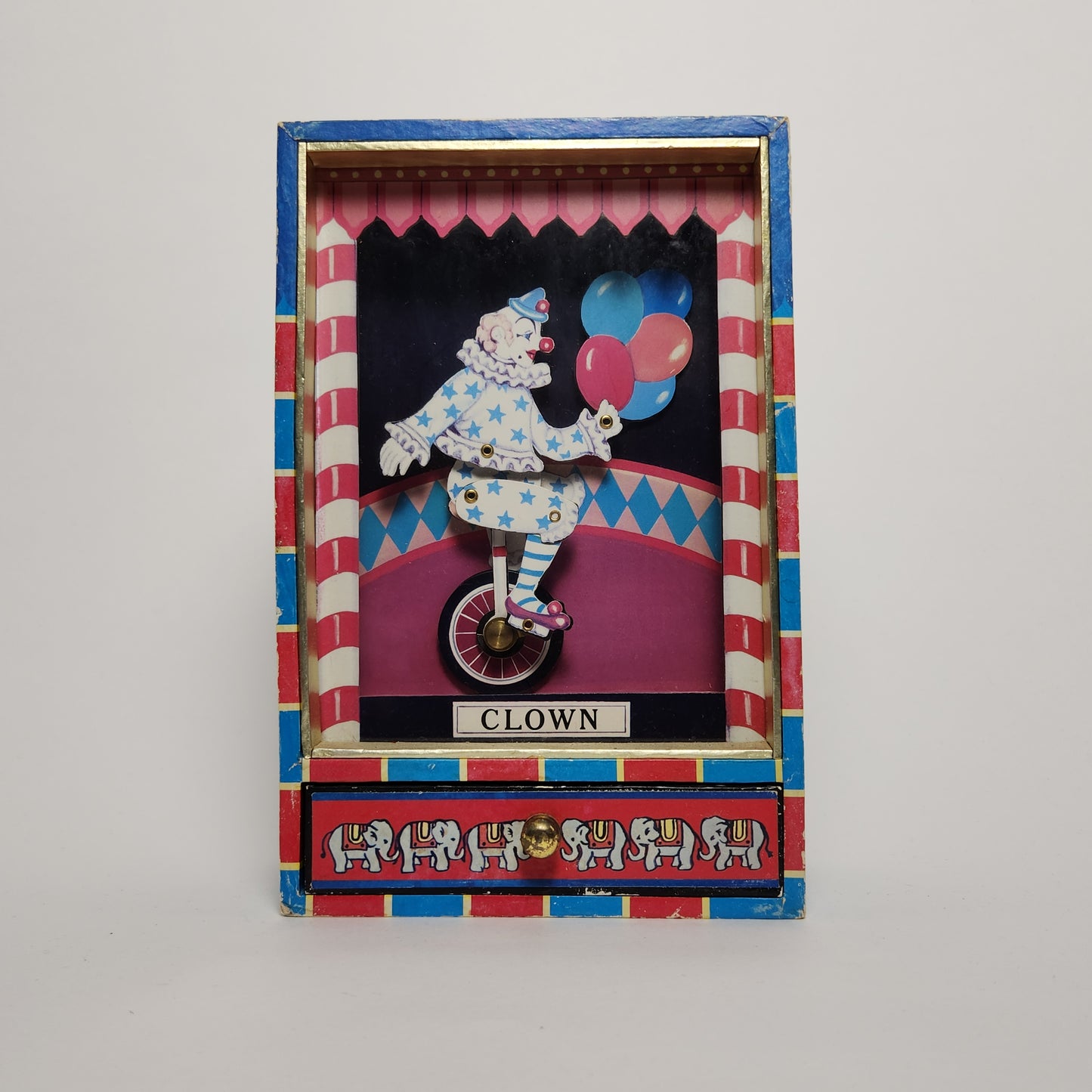 Otagiri - Circus Clown Jewelry Holder Music Box 1980