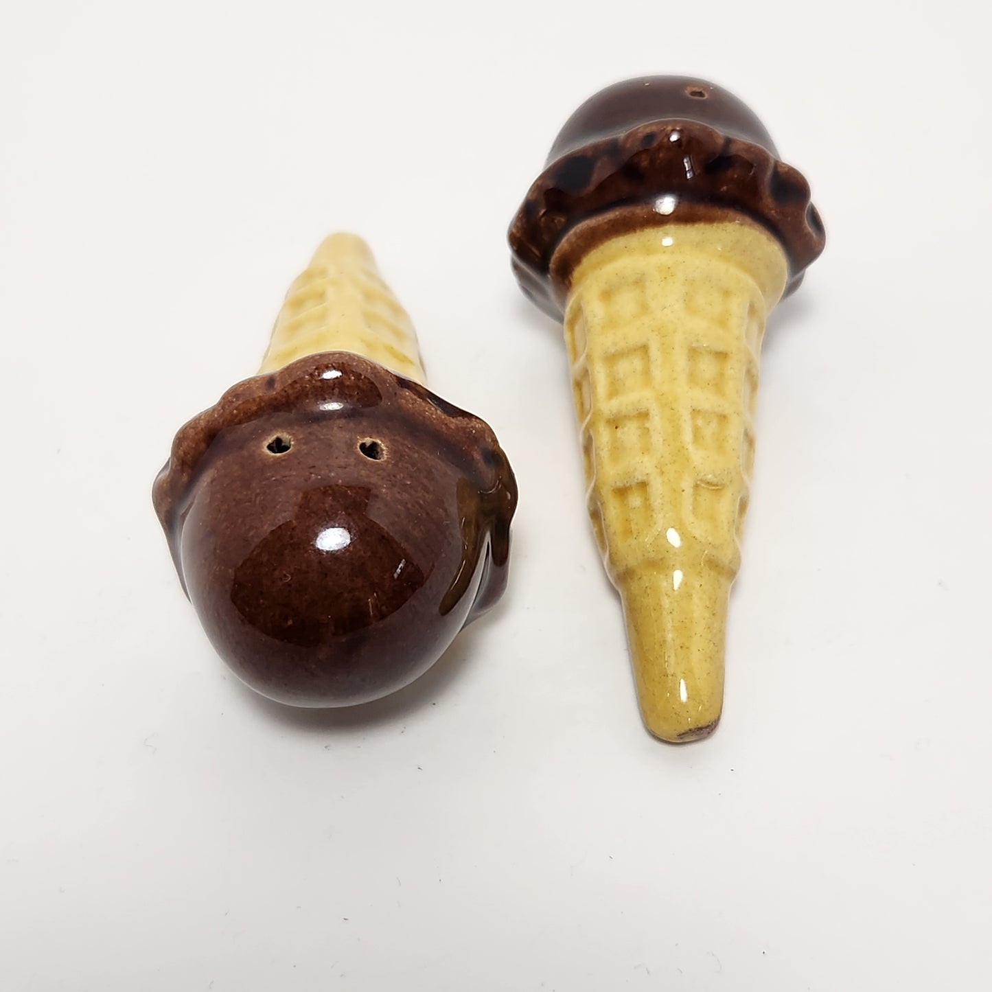 Chocolate Ice Cream Cones Salt and Pepper Shaker Set