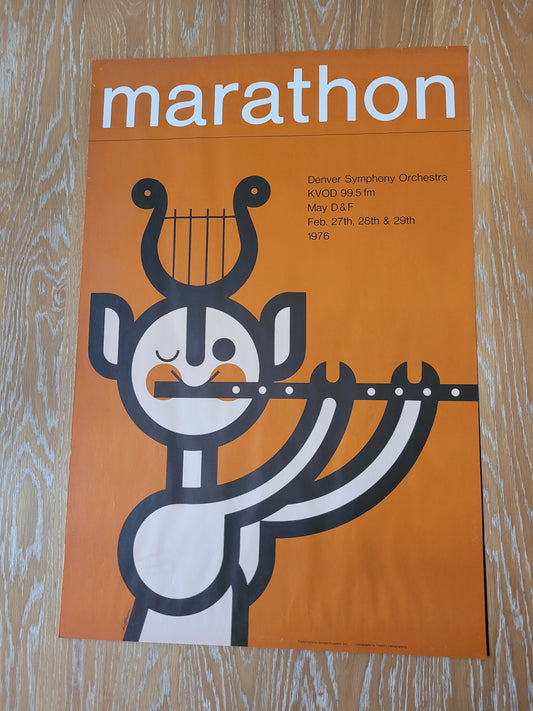 Marathon - Gene Hoffman - May D & F Denver Symphony Orchestra Lithograph Poster 1976
